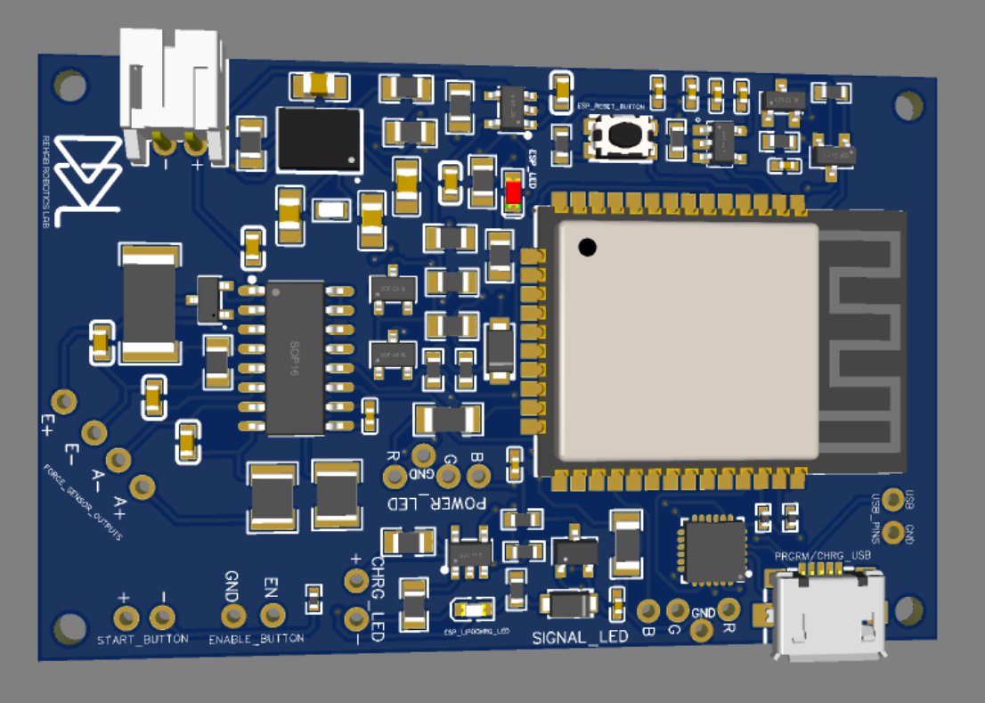 Assembled shoulder rehab sensor PCB